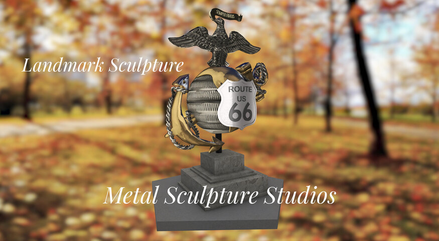 [Marine Corps Route 66 Sculpture]