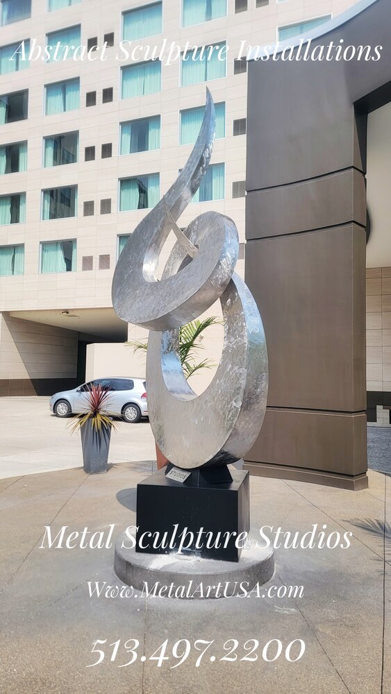 hotel decor stainless steel art installations