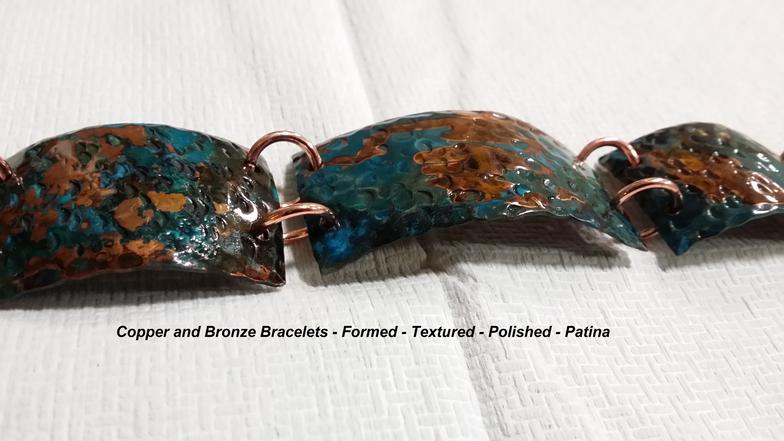 [3Pc. Copper Patina Bracelets]